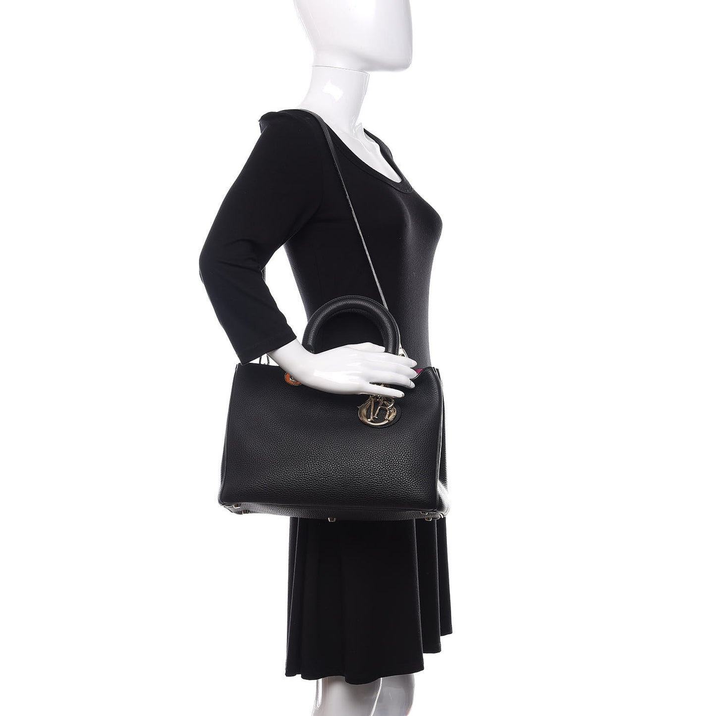 Bullcalf Medium Diorissimo Tote Black Rose Indien
