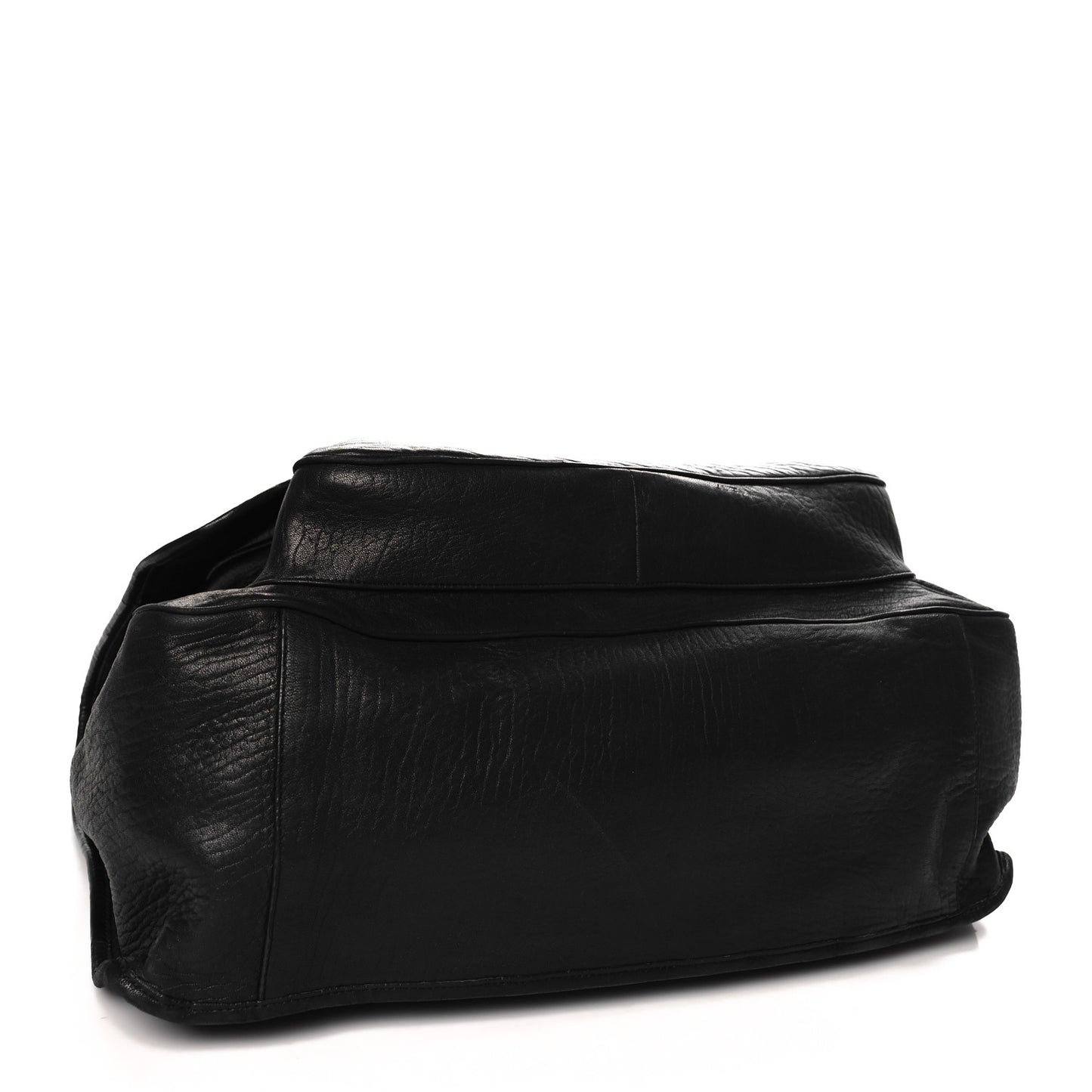 Grained Lambskin Monogram Oversized Niki Chain Satchel Black