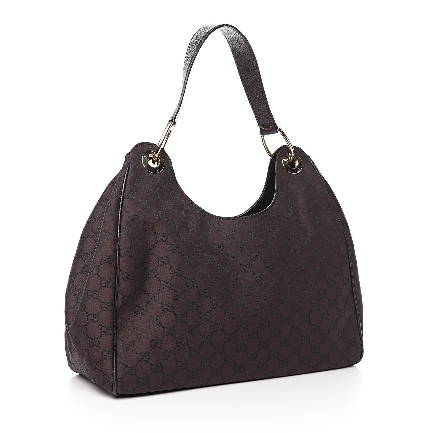 Gucci Nylon Monogram Hobo Brown 3 of 10