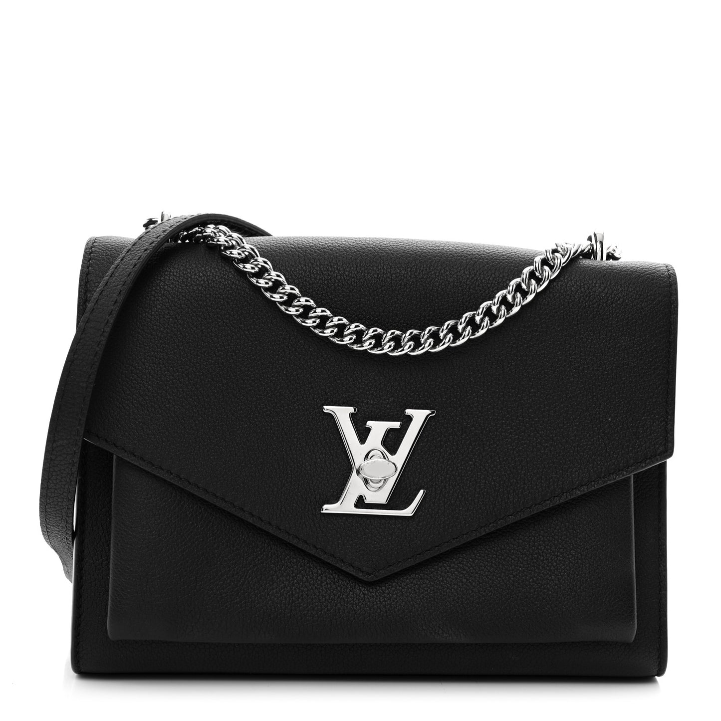 Soft Calfskin Mylockme Chain Bag BB Black