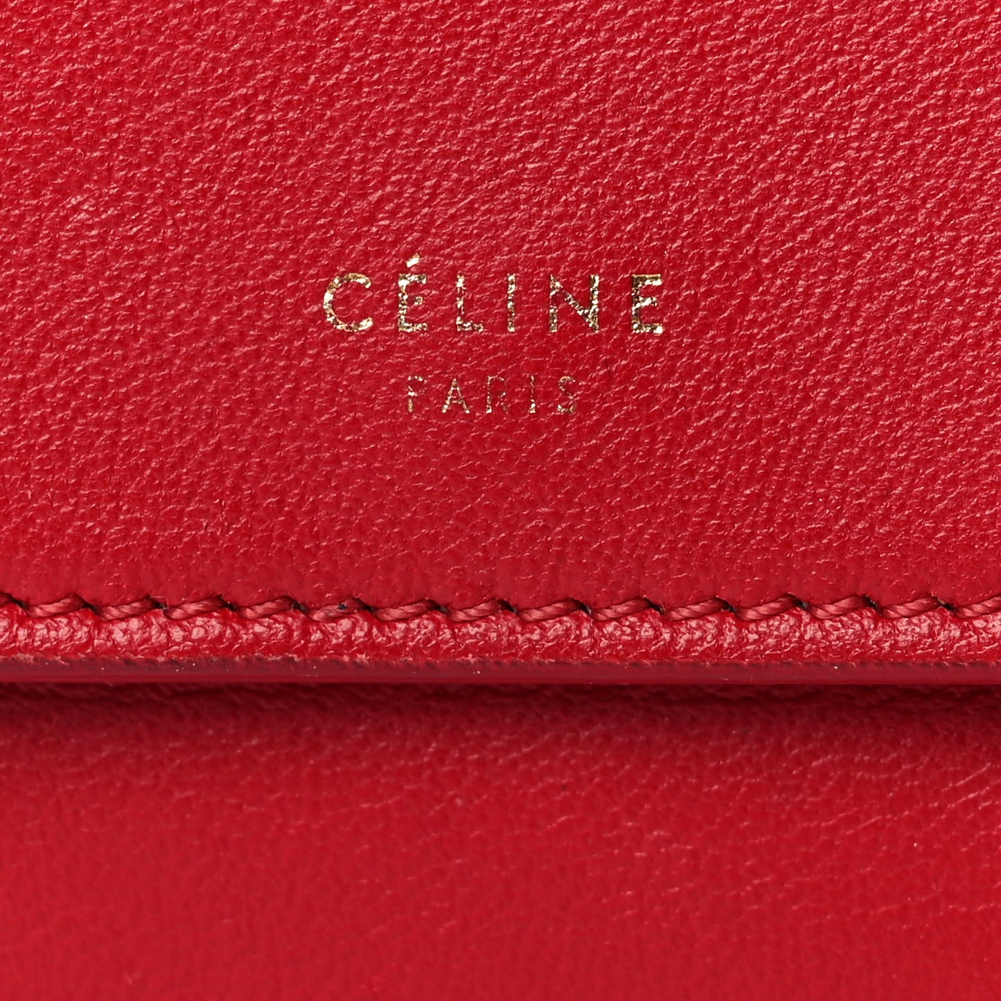 Lambskin Small Flap Wallet Red