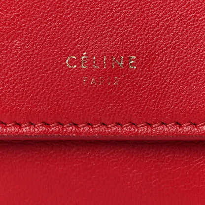 Celine Lambskin Small Flap Wallet Red 8 of 13