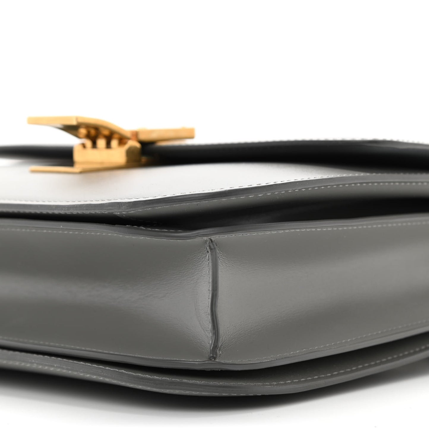 Box Calfskin Medium Classic Box Flap Bag Zinc