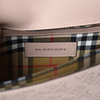 Burberry Calfskin Perforated Small Macken Crossbody Bag Fawn Pink 8 of 8