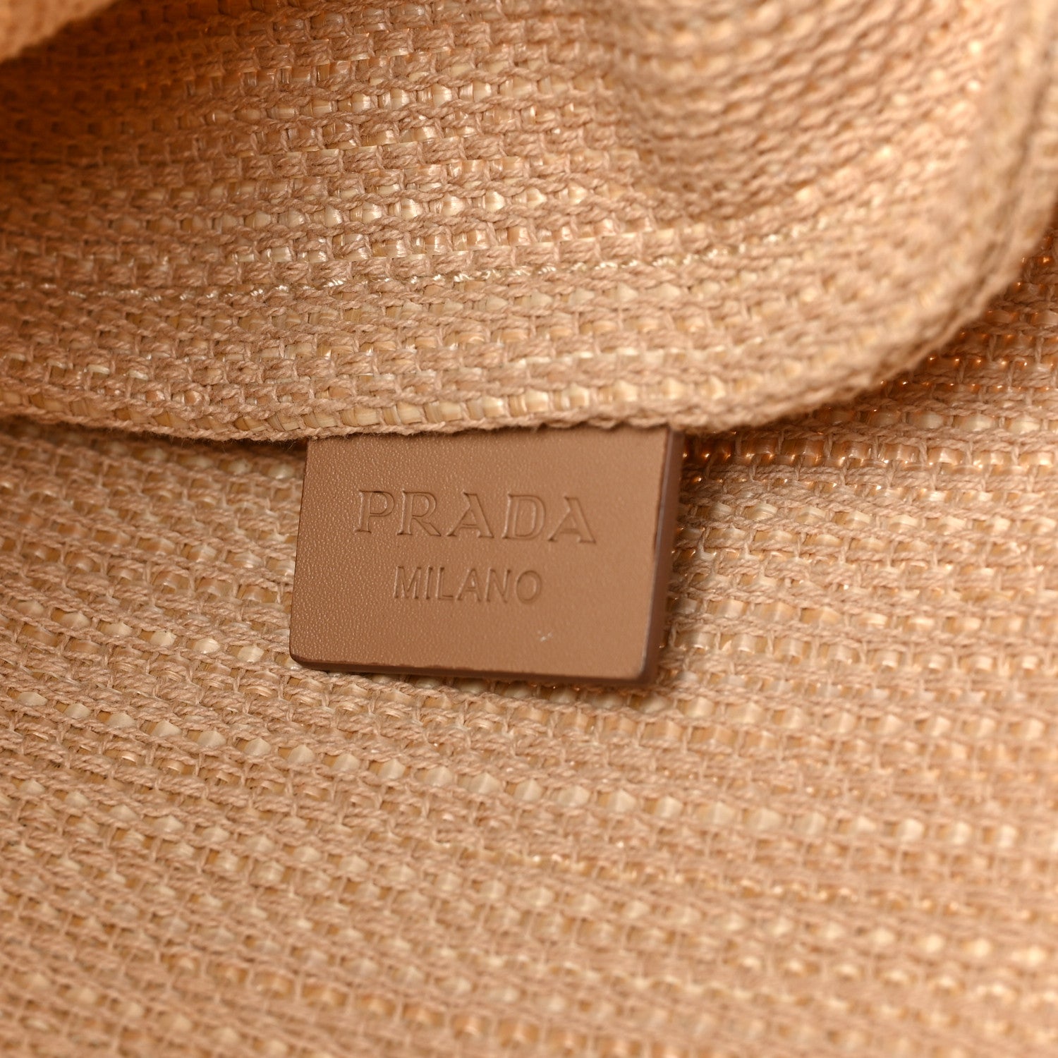 Prada Raffia Logo Tote Naturale 6 of 9