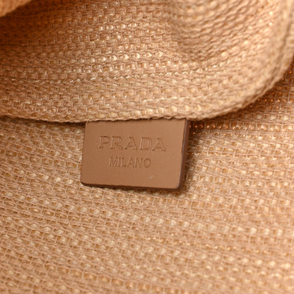 Prada Raffia Logo Tote Naturale 6 of 9