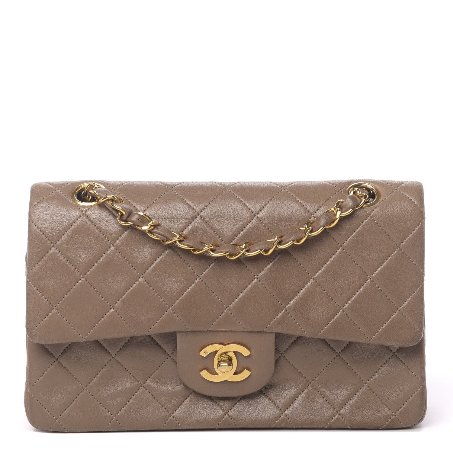 Chanel Lambskin Quilted Small Double Flap Beige 1 of 25