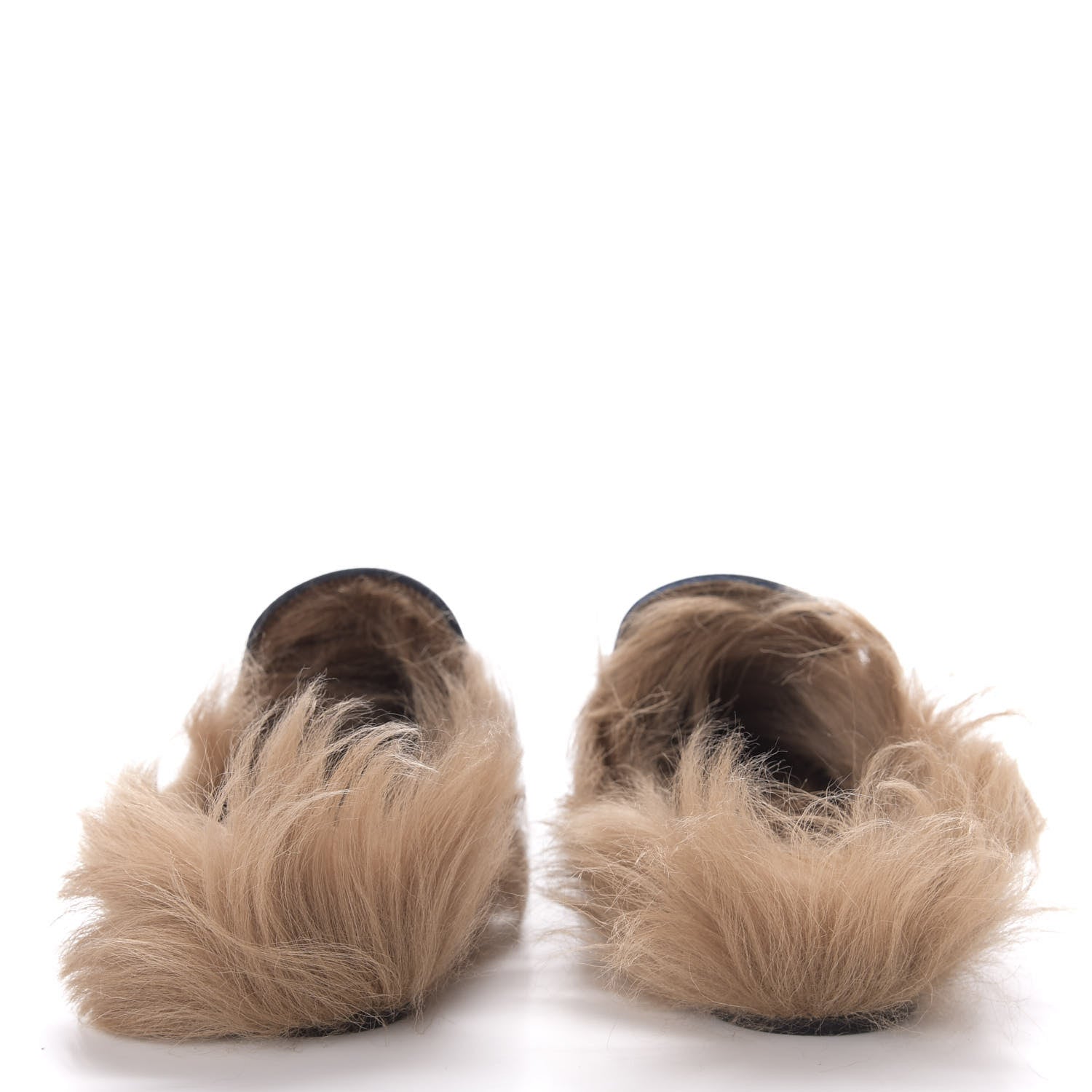 Gucci Malaga Kid Fur Womens Princetown Slippers 36.5 Blue Agata 6 of 9
