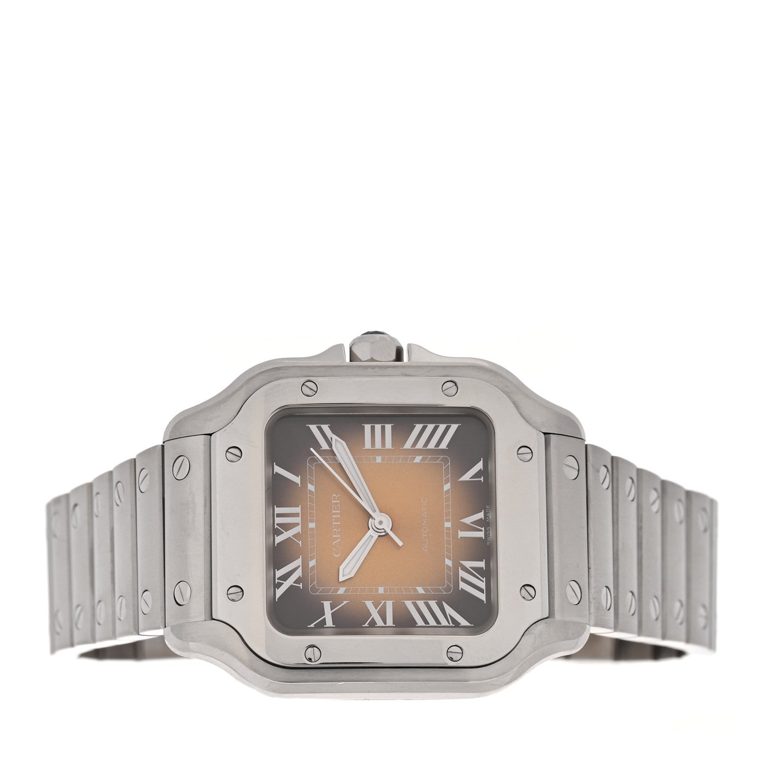 Cartier Stainless Steel 35mm Santos de Cartier Automatic Watch Brown 2 of 5