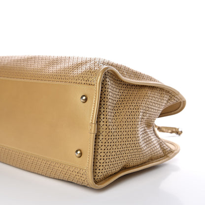 Chanel Metallic Calfskin Perforated Up In The Air Tote Gold 11 of 13