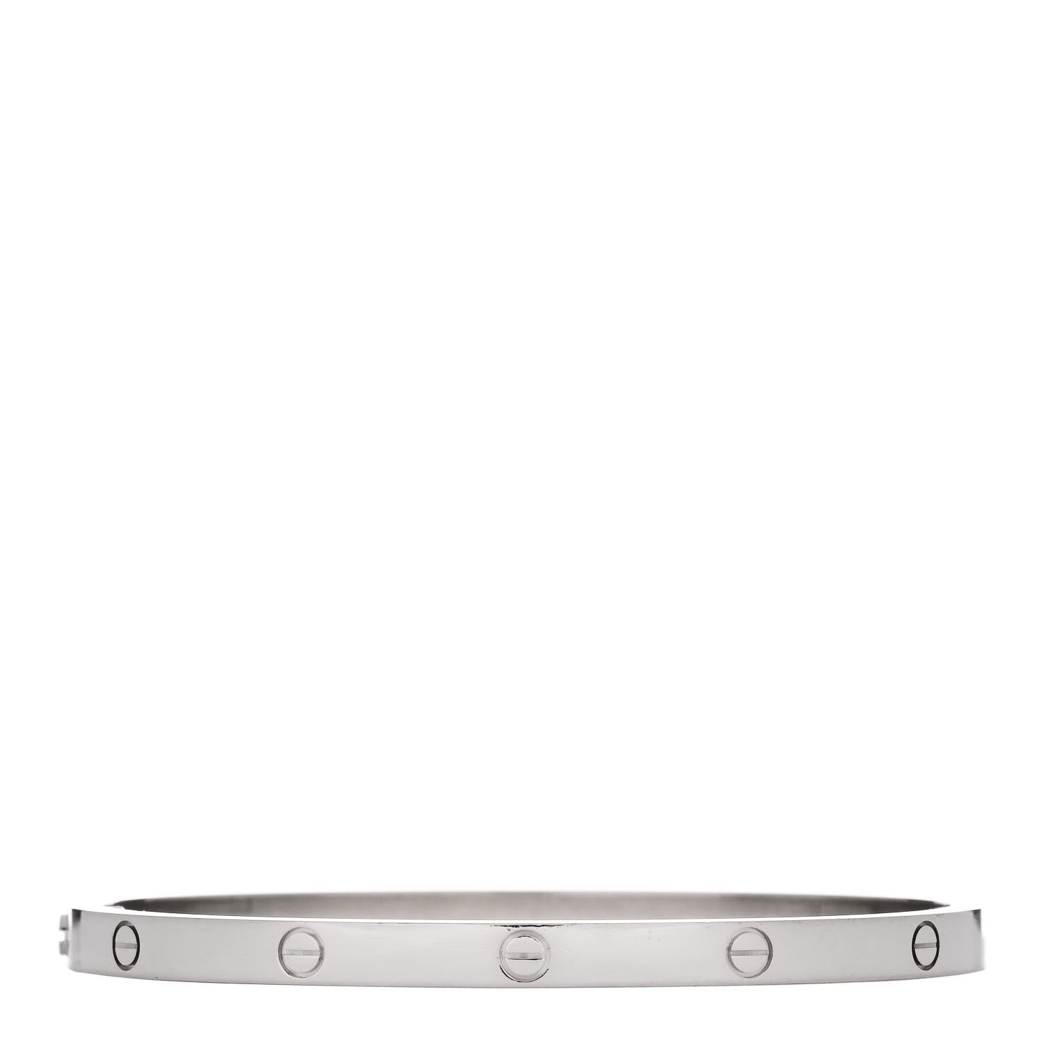 Cartier 18K White Gold Small LOVE Bracelet 15 2 of 8