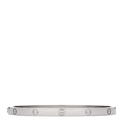 Cartier 18K White Gold Small LOVE Bracelet 15 2 of 8