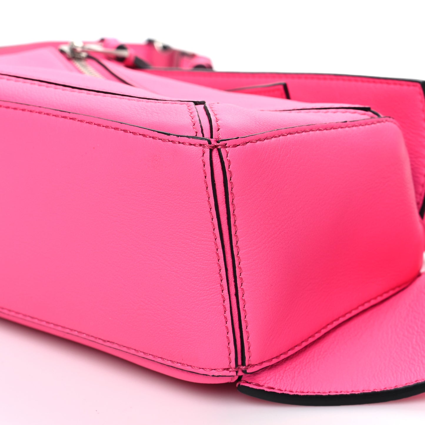 Calfskin Mini Puzzle Bumbag Neon Pink
