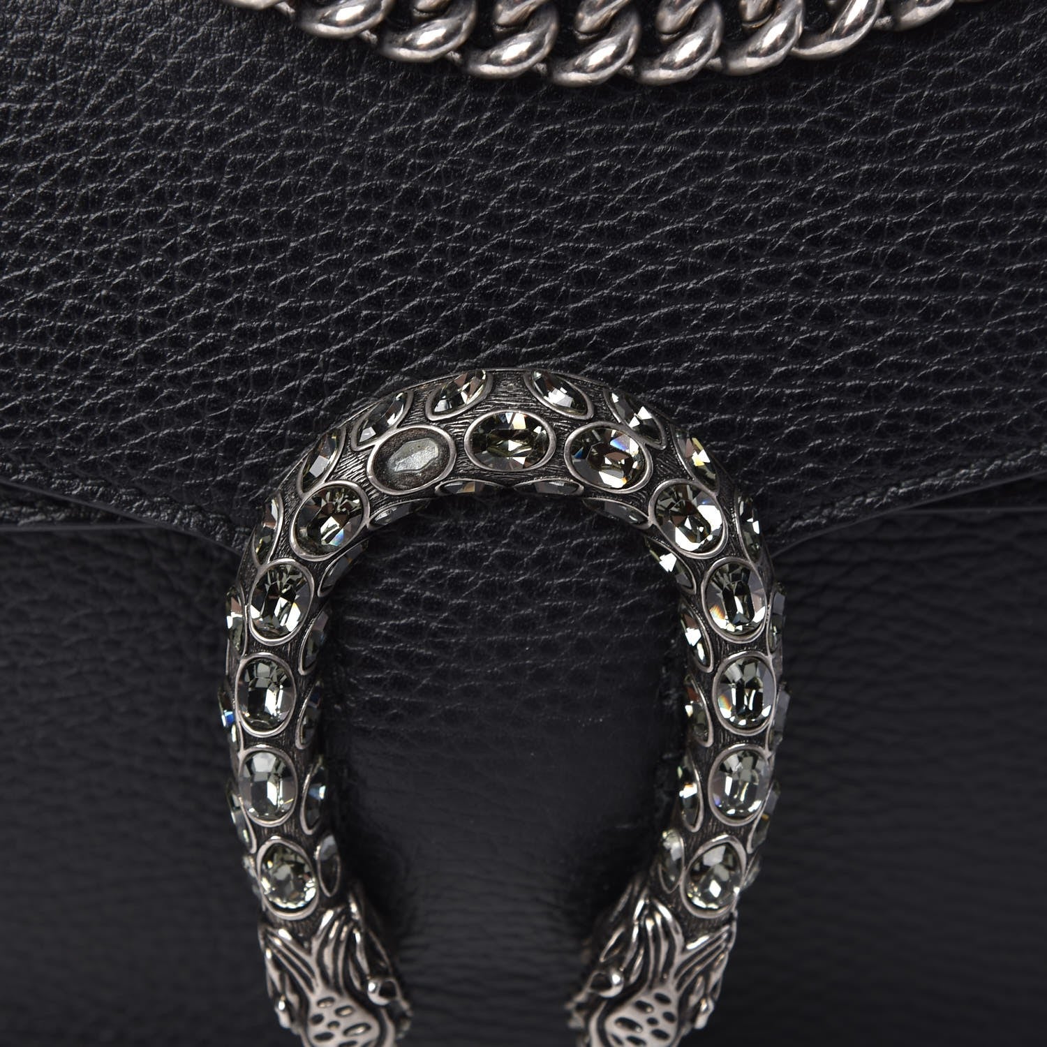 Gucci Pebbled Calfskin Small Dionysus Shoulder Bag Black 8 of 12
