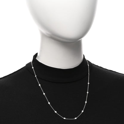Parker & West by FASHIONPHILE 18K White Gold Diamond 1.05ctw Bezel Station Necklace 2 of 4