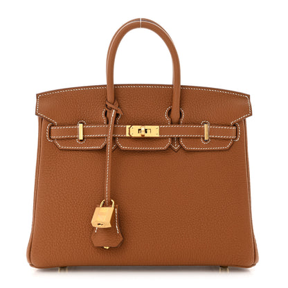 Hermes Togo Birkin 25 Gold 1 of 12