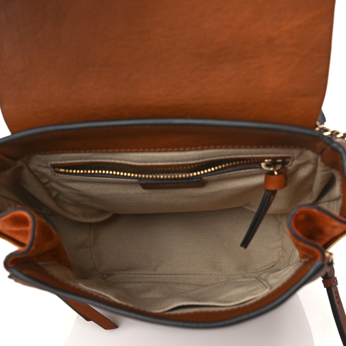 Suede Calfskin Small Faye Backpack Tan