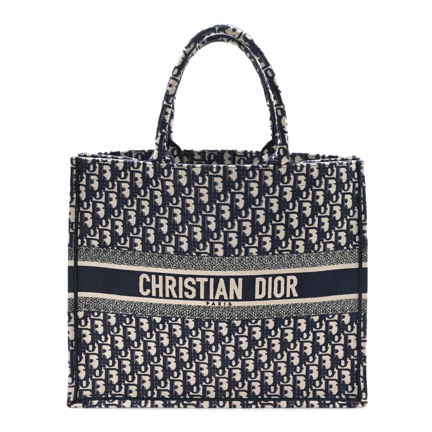Christian Dior Oblique Large Book Tote Blue Multicolor 1 of 10