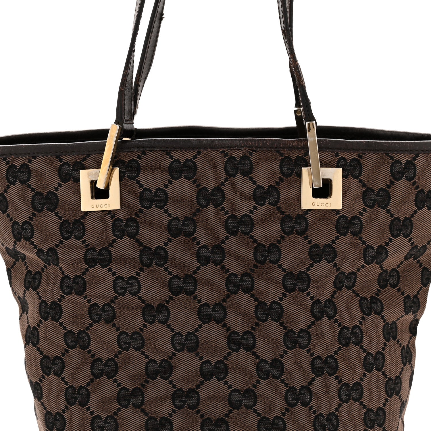 Gucci Monogram Small Bucket Tote Dark Brown 8 of 13