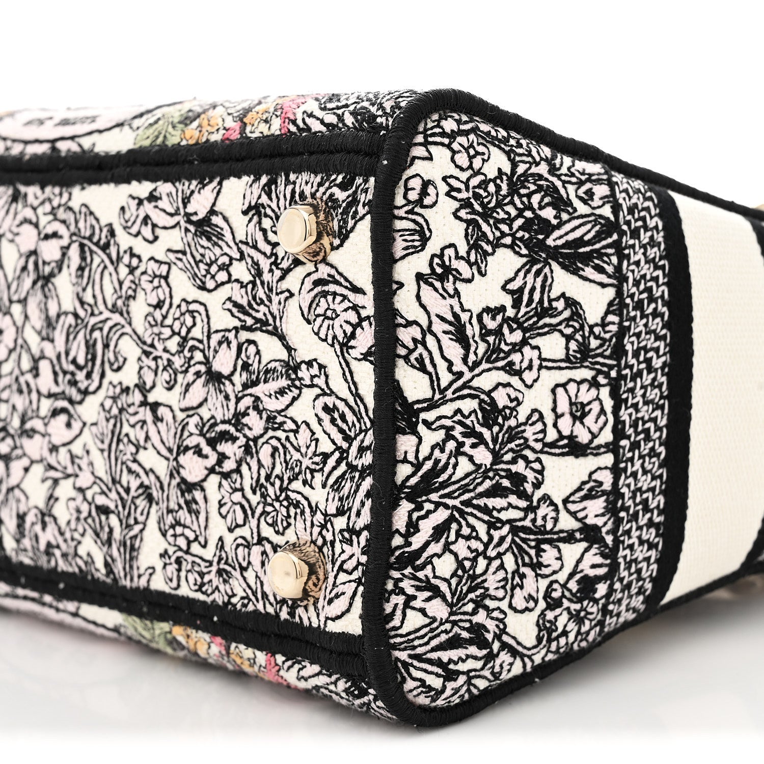 Christian Dior Canvas Around the World Embroidered Medium Lady D-Lite White Multicolor 10 of 11