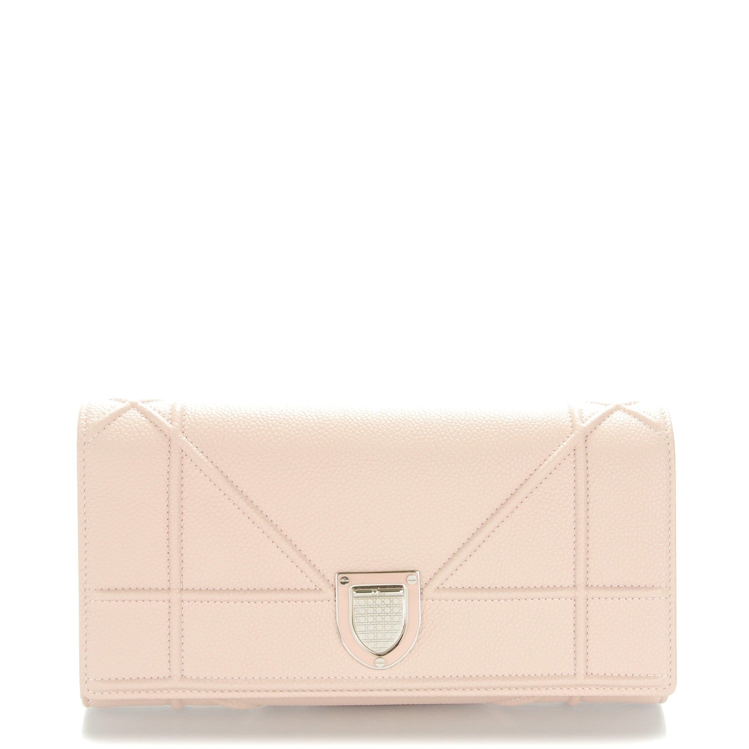Christian Dior Grained Calfskin Wallet on Chain Pouch Rose Poudre 1 of 7