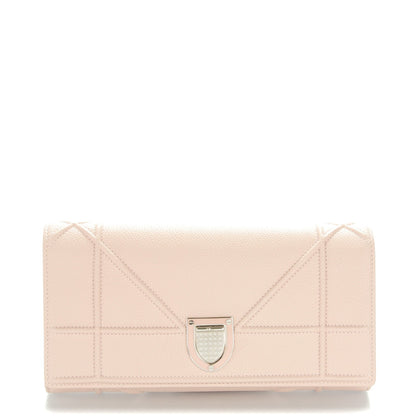 Christian Dior Grained Calfskin Wallet on Chain Pouch Rose Poudre 1 of 7