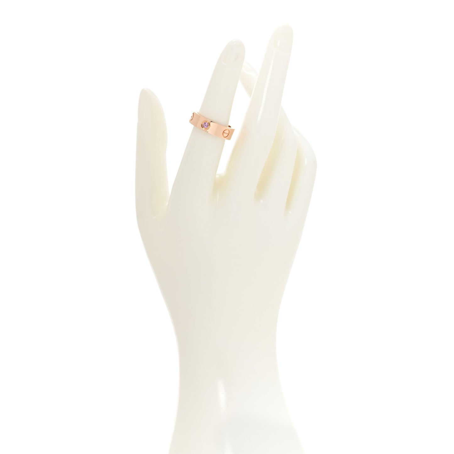 18K Pink Gold Pink Sapphire 5.5mm LOVE Ring 52 6
