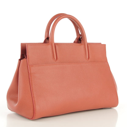 Saint Laurent Grained Calfskin Small Cabas Rive Gauche Top Handle Bag Old Rose 3 of 7