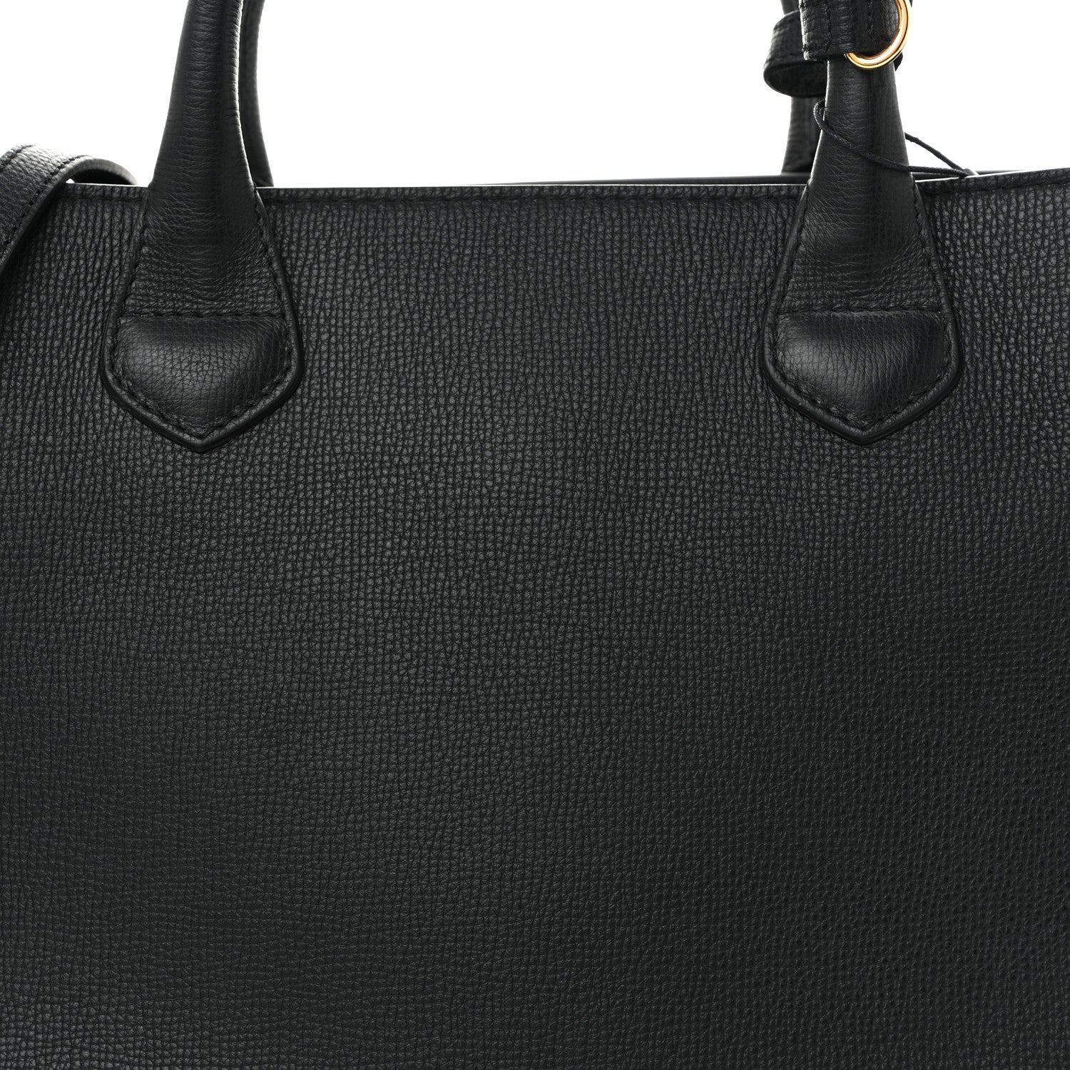 Burberry Derby Calfskin House Check Medium Banner Tote Black 8 of 10