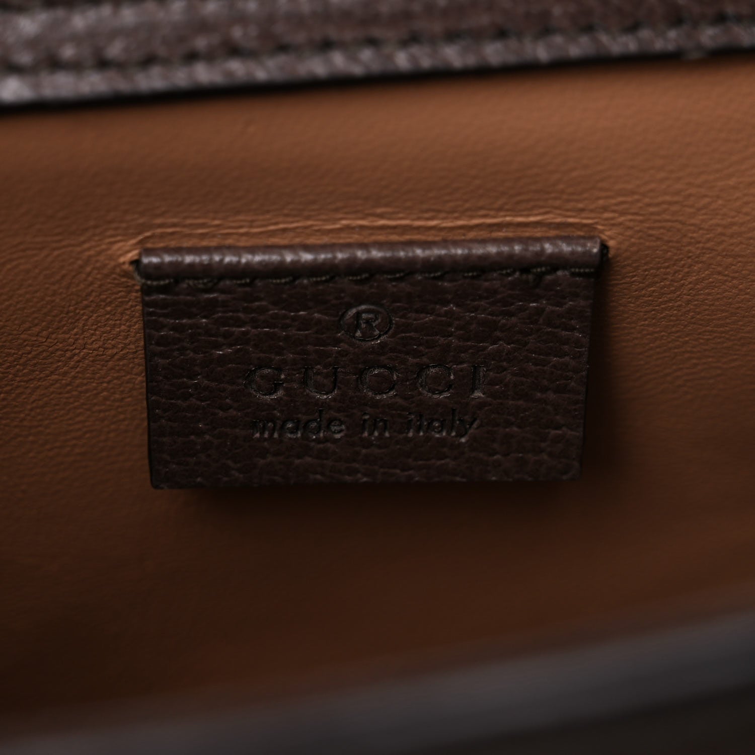 Gucci Monogram Jumbo GG Textured Dollar Calfskin Mini Diana Tote Bag Camel Ebony New Acero 6 of 10