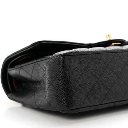 Chanel Caviar Quilted Medium Double Flap Black 7 of 9