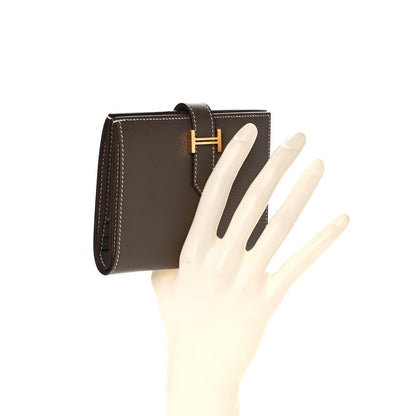 Hermes Epsom Bearn Compact Wallet Etoupe 2 of 12