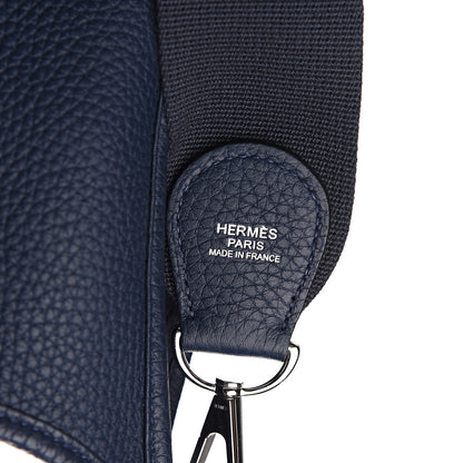 Hermes Taurillon Clemence Evelyne III PM Bleu Saphir 5 of 10