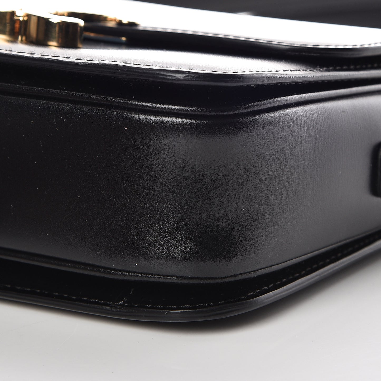 Shiny Calfskin Small Triomphe Black
