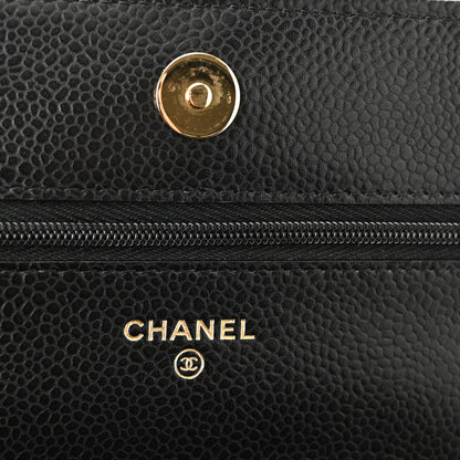 Chanel Caviar Quilted Wallet On Chain WOC Black 6 of 12