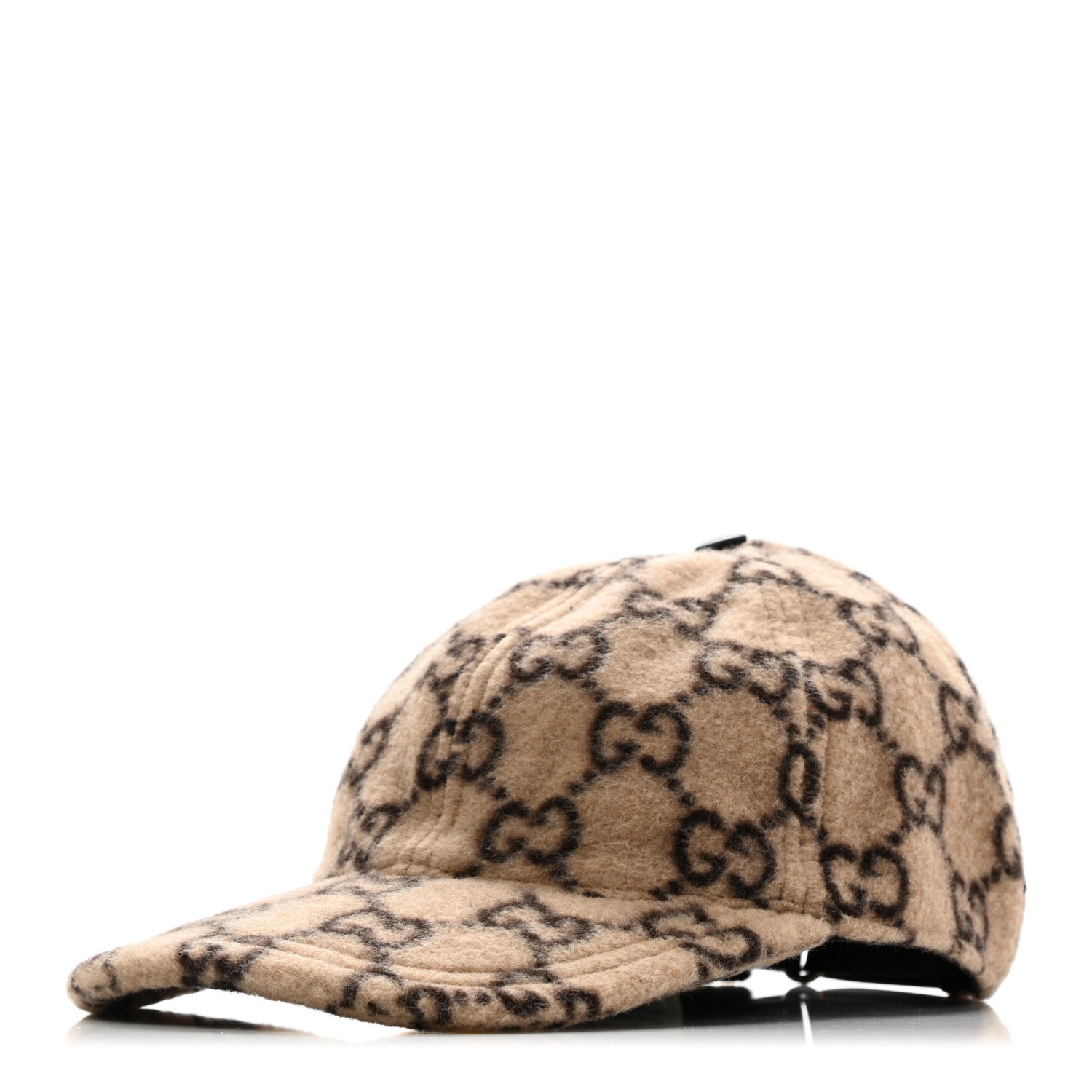 Gucci Covered Wool GG Monogram Baseball Hat M Beige Ebony 1 of 10