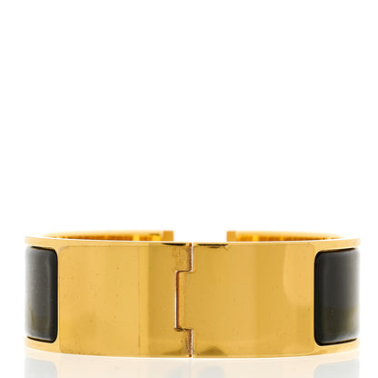 Hermes Enamel Wide Clic Clac H Bracelet PM Black 3 of 5