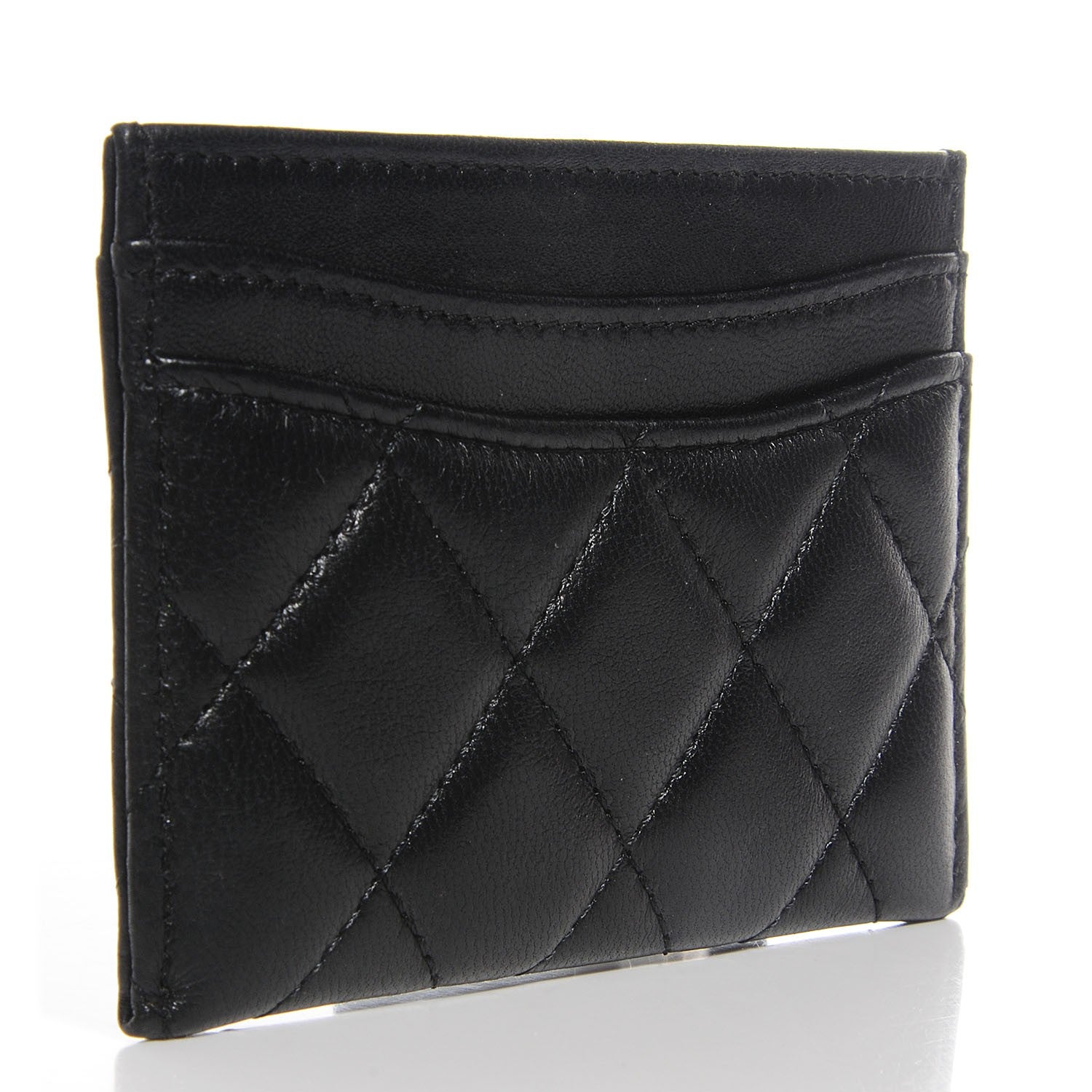 Chanel Lambskin Quilted Card Holder Black 3 of 9