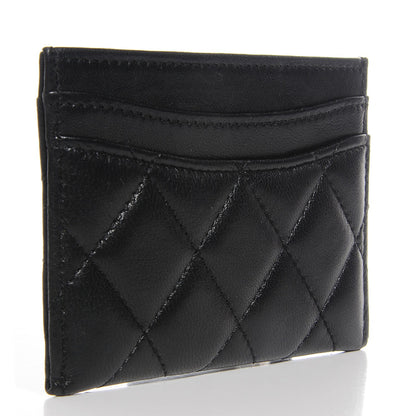 Chanel Lambskin Quilted Card Holder Black 3 of 9