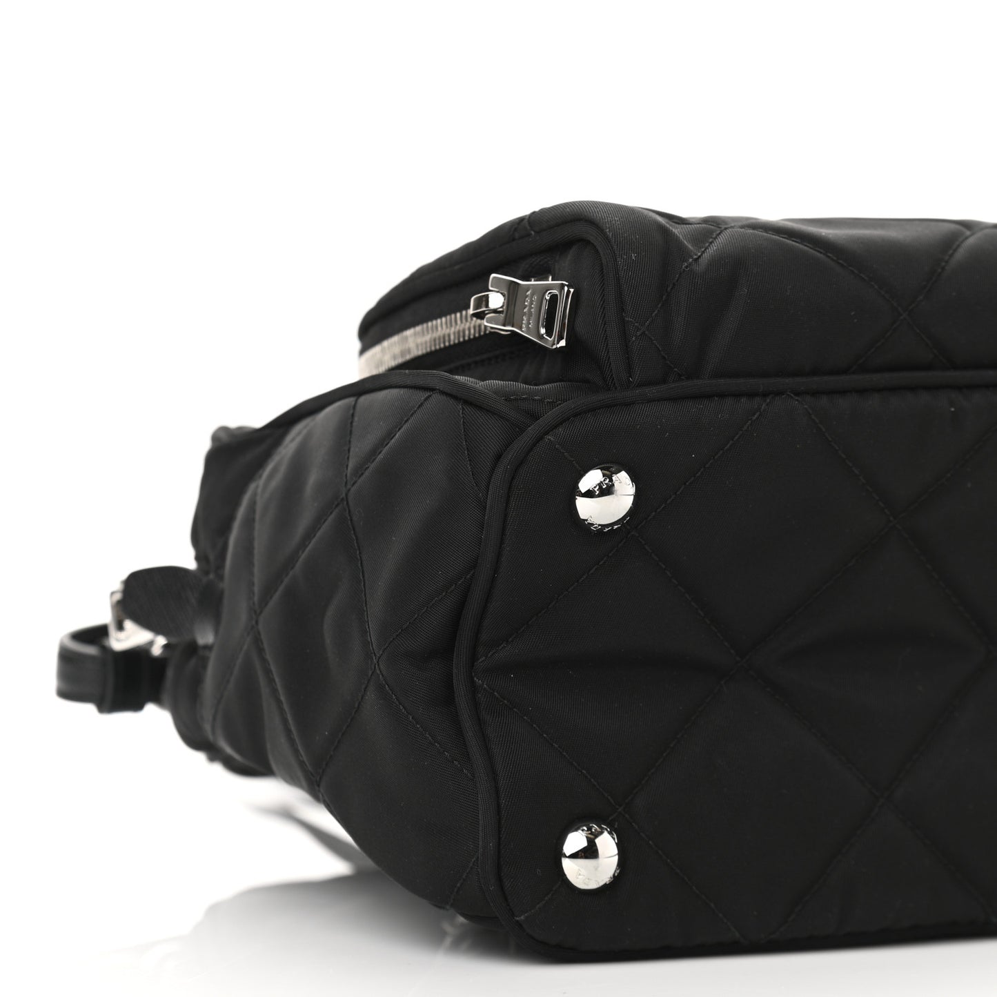 Nylon Tessuto Impuntu Quilted Backpack Black
