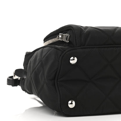 Prada Nylon Tessuto Impuntu Quilted Backpack Black 8 of 9