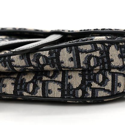Christian Dior Oblique Mini Saddle Bag Blue 10 of 11