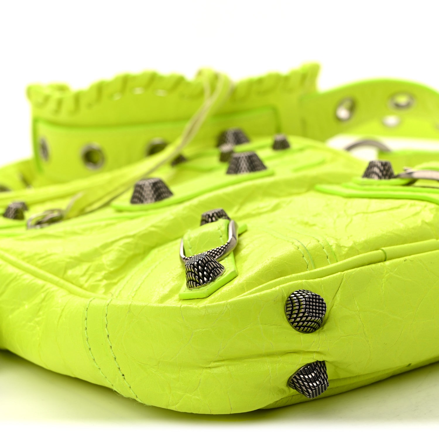 Balenciaga Agneau Arena Le Cagole Crossbody Bag Fluo Yellow 10 of 11