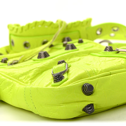 Balenciaga Agneau Arena Le Cagole Crossbody Bag Fluo Yellow 10 of 11