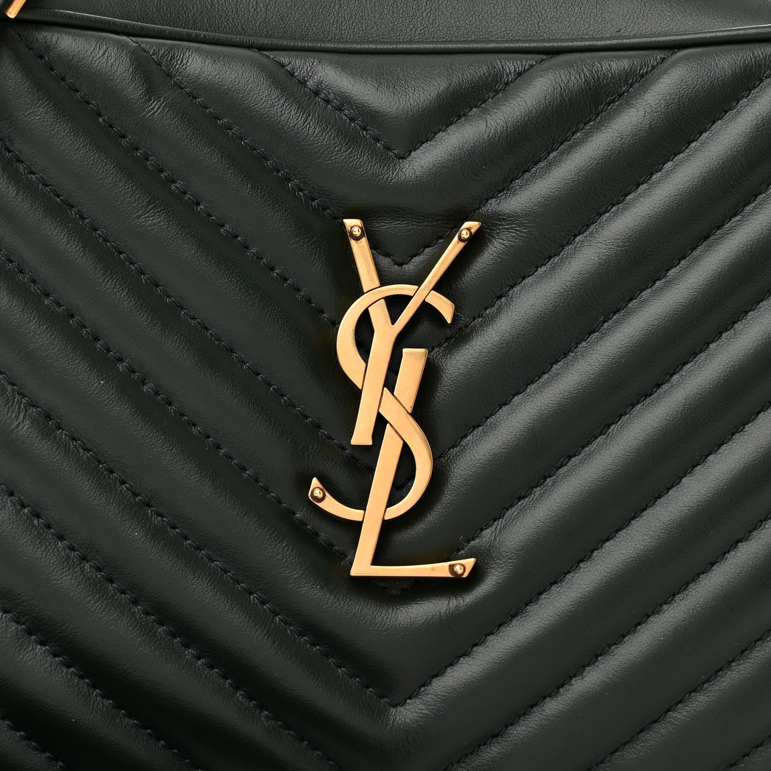 Saint Laurent Calfskin Matelasse Monogram Lou Camera Bag Military Green 8 of 10