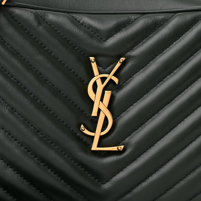 Saint Laurent Calfskin Matelasse Monogram Lou Camera Bag Military Green 8 of 10