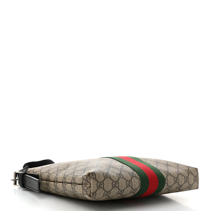 Gucci GG Supreme Monogram Web Messenger Bag Black 4 of 12