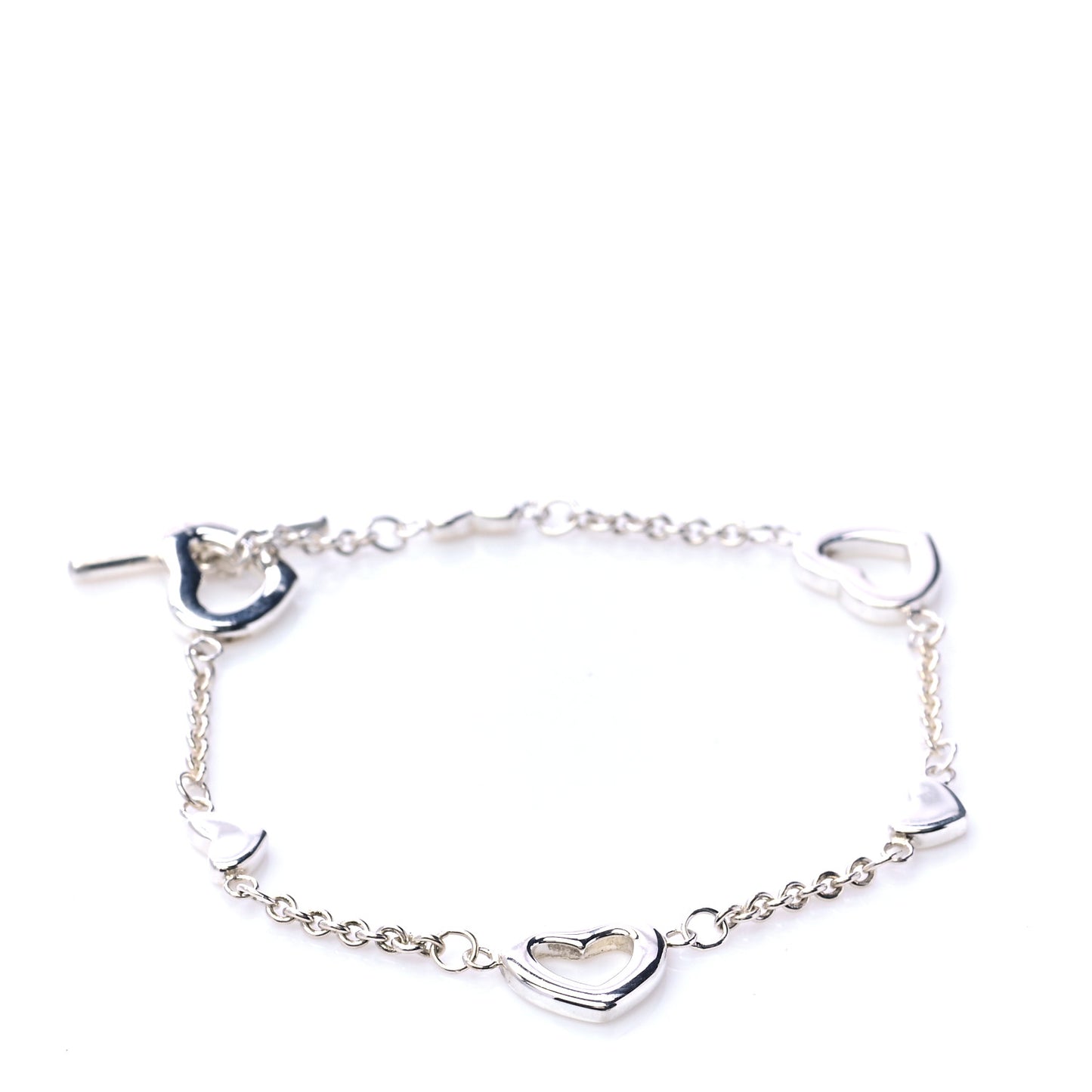 Sterling Silver Elsa Peretti Open Heart Toggle Bracelet