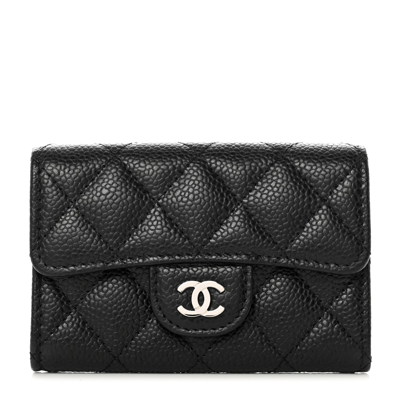 Chanel Caviar Quilted Flap Card Holder Black 1 of 8