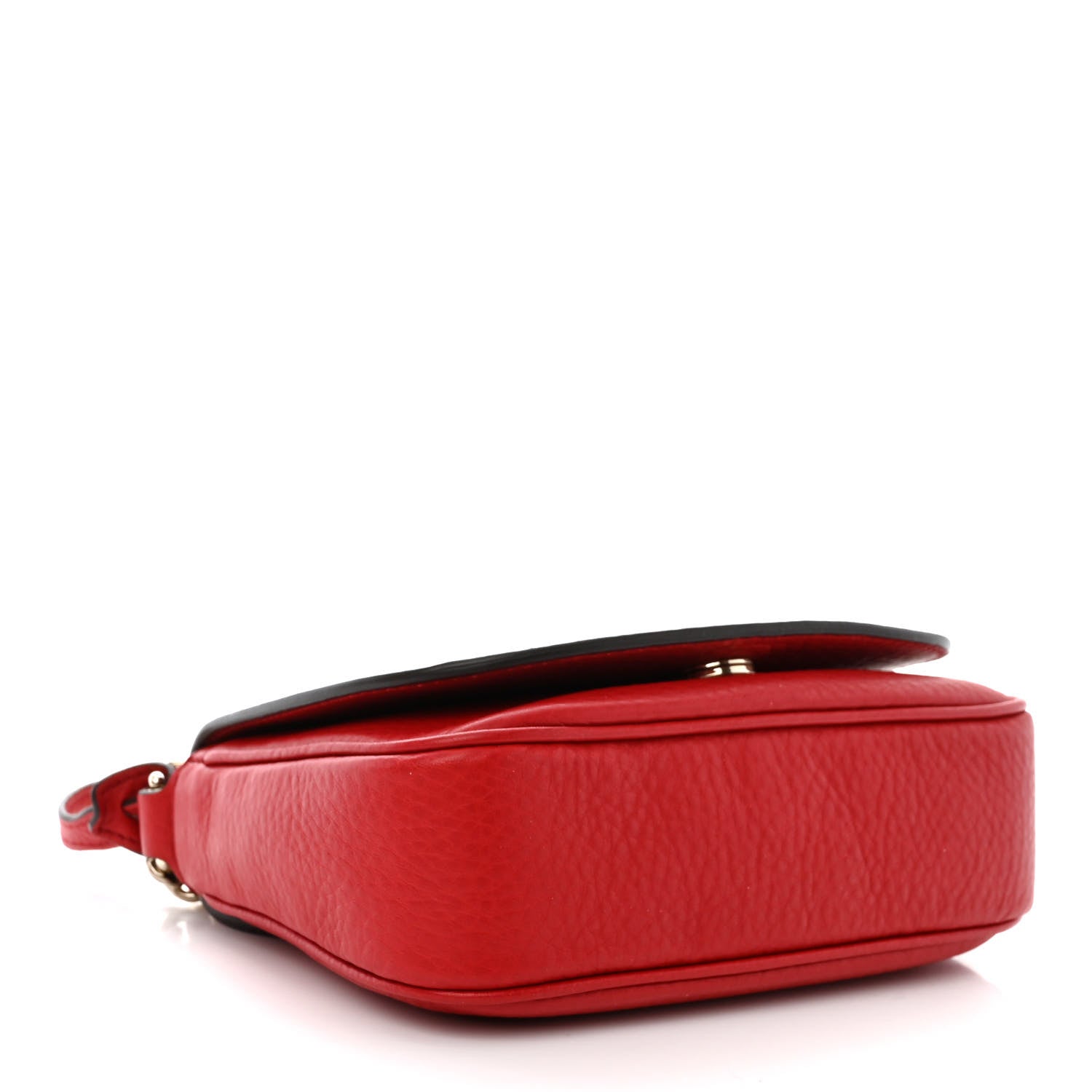 Gucci Pebbled Calfskin Small Soho Flap Crossbody Red 4 of 10